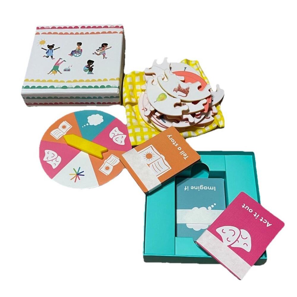 Lovevery Show‎ Tell & Think Empathy Game Examiner And Rhyming Rings Puzzle H88